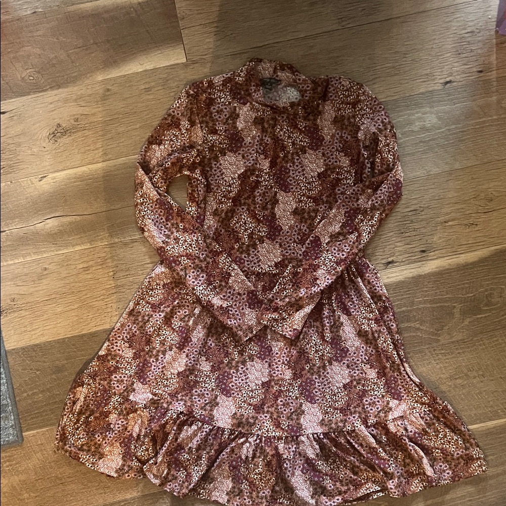 Lily Rose Floral Print Ruffle Dress